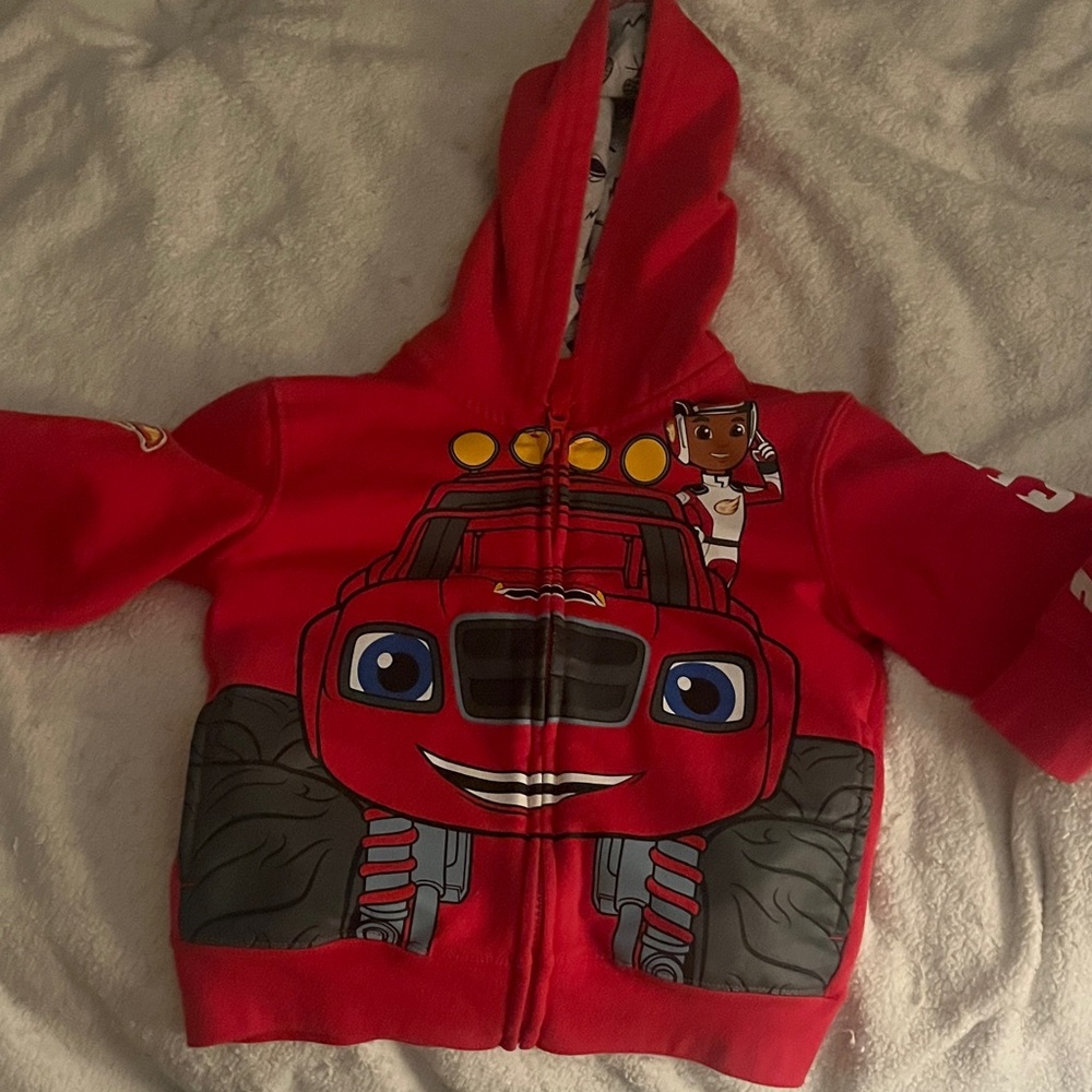 Red zip 4t blaze sweatshirt
